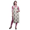 thumbnail image 1 of Bimba Kurti Droite en Rayonne Slub à Manches 3/4 Tunique Imprimée Haut Vêtements d'Été, 1 of 6