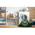 thumbnail image 2 of Ahgly Tapis d'Intérieur Lavable en Machine Carré Noir Nuit Transitionnel, 5 Pieds Carré, 2 of 7