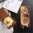 thumbnail image 3 of Large Solid South American Walnut Wood Tray - Eco-Friendly, Multipurpose Serving Platter for Afternoon Tea, Fruits, Coffee & Snacks - Unique Unpatented Design for Home & Café Use, Full Solid Wood, 3 of 5