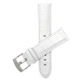 thumbnail image 1 of 20mm Mens' Alligator Style Leather Watch Band Strap, Glossy Finish, Stainless Steel Buckle, 1 of 7
