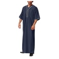 thumbnail image 1 of Chemises pour Hommes Robe Habillée pour Hommes Arabe à Manches Longues Chemise Brodée avec Poche Vêtements de Prière pour Hommes, 1 of 5