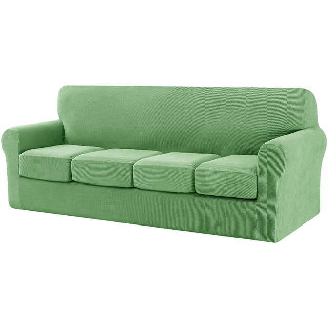 CHUN YI Housse de Canapé avec Housse de Coussin Séparée Extensible à Carreaux