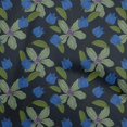 thumbnail image 1 of oneOone Tissu Rayonne Bleu Moyen Floral Rétro Matériel de Robe Tissu Imprimé Tissu au Mètre 56 Pouces de Large, 1 of 5
