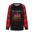 thumbnail image 2 of Faithtur Femmes Sweat-Shirt Modèle de Style de Noël à Manches Longues Pull à Carreaux, 2 of 9