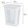 thumbnail image 2 of Sterilite Rectangular LiftTop Laundry Hamper Basket Bin w/ Lid (8 Pack), 2 of 10