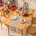 thumbnail image 4 of Christmas Boho Macrame Table Runner, Linen Woven Christmas Decorations Table Runners 72 Inches Long, Xmas Decor Indoor Outdoor Farmhouse Home Kitchen Dining Party Decor Christmas Runner, 4 of 5