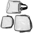 thumbnail image 3 of ANGGREK 3Pcs Wash Bag PVCTransparent Cosmetic Bag Environmental Protection Travel Storage Bag,Clear Makeup Bags, 3 of 8