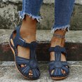 thumbnail image 1 of Babysbule Sandales pour Femmes Mode Sandales à Enfiler Ajourées Confortables Sandales à Talon Compensé Plage Chaussures Décontractées, 1 of 9
