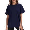 thumbnail image 2 of Posijego T-Shirts de Course pour Femmes en Coton à Manches Courtes T-Shirt à Col Rond Décontracté Ample Hauts Athlétiques pour Femmes, 2 of 7