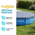 thumbnail image 2 of Funsicle 12 ft Round Above Ground Swimming Pool Cover, Gray, Adults, 2 of 7