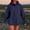 Navy, variant on Women's Hoodies & Sweatshirts Comfortable and Stylish Solid Color Drop Shoulder Hoodie With Pockets for Everyday Wear and Casual Outings