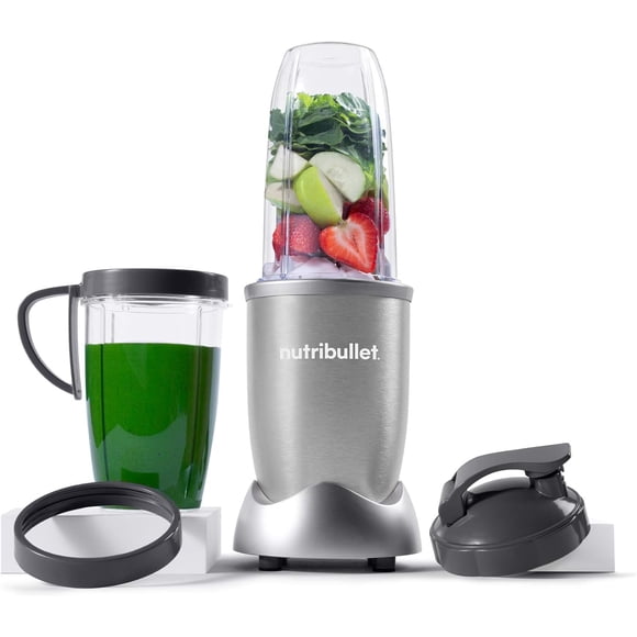 Remis à Neuf (Bon) - Nutri Bullet PRO Mélangeur à Portion Individuelle (900 W) Argent, Petit (NB9-0902S)