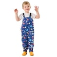 thumbnail image 1 of Pantalon de Pluie pour Enfants, Polyester Imperméable avec Poignets Réfléchissants et Bretelles Ajustables, Taille Plate, Usage Extérieur Quatre Saisons, pour Tout-Petits et Enfants, 1 of 4