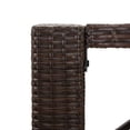 thumbnail image 3 of vidaXL Bar Table with Glass Top Brown 145x80x110 cm Poly Rattan, 3 of 4
