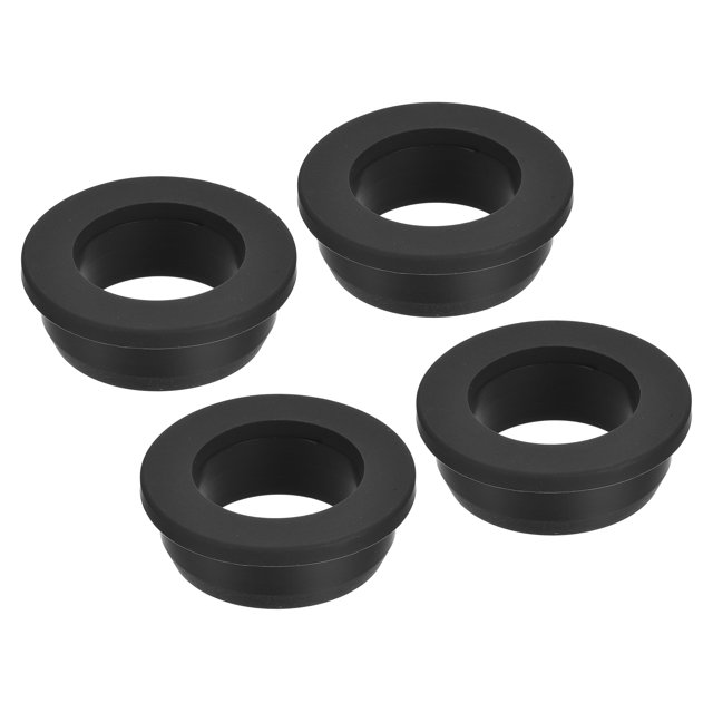 Unique Bargains Support à Oeillets en Caoutchouc Dia 1-35/64 Pieds (39,3 mm) Rond Type T pour Protection de Fil, Lot de 4