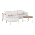 thumbnail image 4 of HOMETRENDS Westmont 4-Piece Steel Outdoor Sectional Set with Cushions & Covers, White, 4 of 9