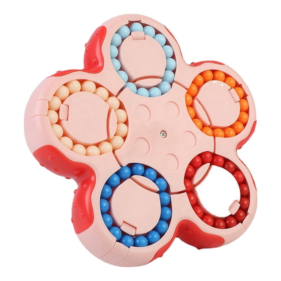 Milaget Rotating Bean Cube Educational Toys Creative Handheld Toy Sensory Toy Puzzle for Pink