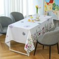 thumbnail image 3 of Nappe Intérieure Extérieure en Tissu Polyester Résistant aux Taches et aux Plis, Nappe Florale, Essuyable, Housse de Table Décorative pour Table à Manger, Buffet, Fête, 3 of 6