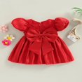 thumbnail image 4 of Enfants Princesse Robe Broderie Florale Cou Manches Courtes une Seule Pièce pour l'Été 6 Mois-5 Ans, 4 of 7