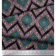thumbnail image 3 of Soimoi Black Heavy Canvas Fabric Seamless Damask Print Fabric by Yard 58 Inch Wide, 3 of 3