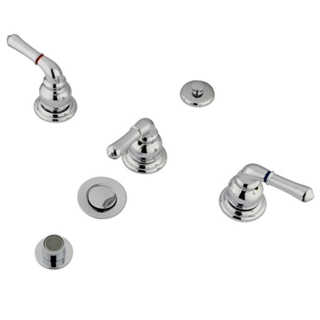 Kingston Brass KB321 Trois Poignées Robinet Bidet avec Laiton Pop-up