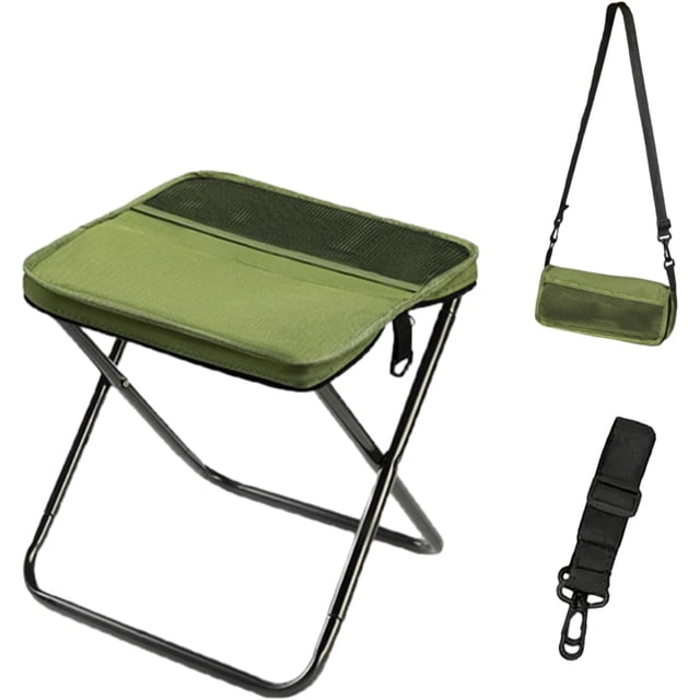 Sitbag Portable Chair, Collapsible Stool, 2025 New Lightweight Foldable Carry Bag for Camping, Hiking, Fishing & Events (Green, Small)