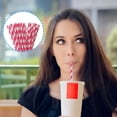 thumbnail image 4 of Hot Pink Paper Straws Disposable Biodegradable Drinking Straws 100 Count Eco Friendly Compostable Hot Pink Party Supplies, 4 of 7
