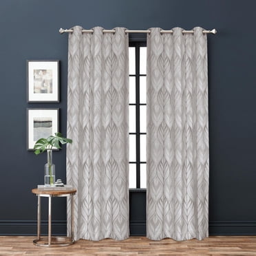 Hometrends Farley 84" Panneau de rideau de fenêtre à œillets filtrant à la lumière, gris