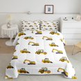 thumbnail image 2 of Boys Excavator Comforter Set,Construction Truck Toddler Bedding Set,Cartoon Car Bed Set,Yellow Vehicles Down Comforter, 2 of 7