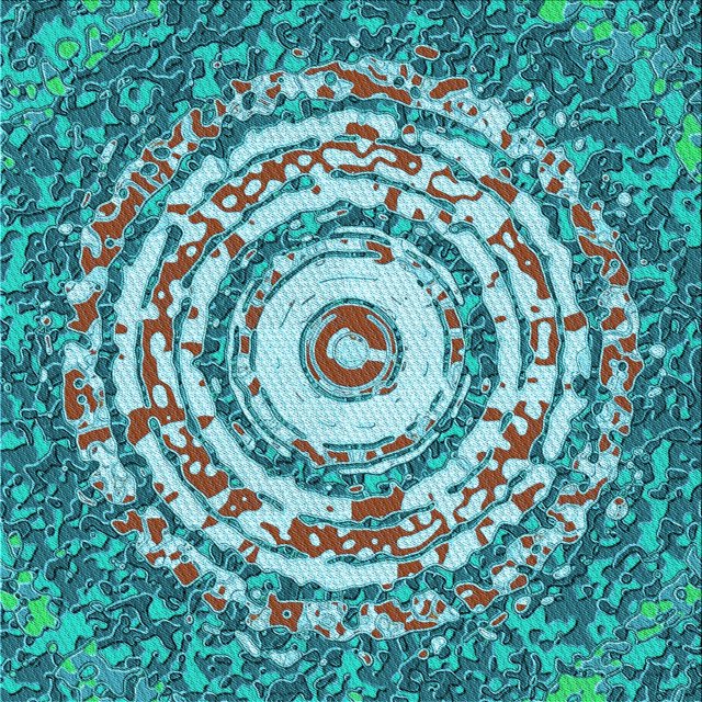 Ahgly Company Machine Washable Indoor Square Transitional Greenish Blue Green Area Rugs, 4' Square