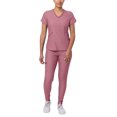 thumbnail image 1 of Adar Pro Heather Modern Athletic Scrub Set For Women - Modern V-Neck Scrub Top & Yoga Jogger Scrub Pants, 1 of 7