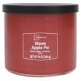 thumbnail image 1 of Mainstays 3-Wick Textured Wrapped Warm Apple Pie Scented Candle, 14 oz, 1 of 6