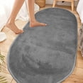thumbnail image 4 of Under 10,Soft Bedroom Rugs, Shaggy Rugs for Bedroom, Oval Rugs, Bath Carpet, Living Room Runner Rug, Soft Comfortable, Water Absorption, Non-Slip, Thick Washable, | Nylon,Spandex, Gray-691 $BS$3, 4 of 9