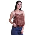 thumbnail image 2 of Moomaya Printed Womens Spaghetti Strap Crop Top Cami Summer Tops, 2 of 5