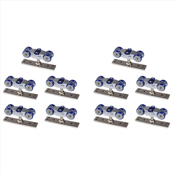 10X Bifold Door Hardware Wooden Sliding Door Pulley Furniture Hardware Wheel Barn Door Roller,10 x Roller,Silver
