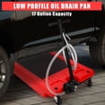 thumbnail image 4 of QinaQin 18-Gallon Oil Pan with Pump, Low-Profile Oil Change Pan, Foldable Handle and Wheels, 8-Foot Hose, Suitable for Oil Collection Vehicles In Cars, Suvs and Trucks, 4 of 8