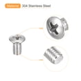 thumbnail image 4 of Unique Bargains M5x10mm Oval Head Phillips Machine Screws, 100 Pack 304 Stainless Steel Slightly Raised Countersunk Head Screws, 4 of 5