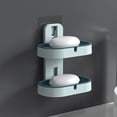 thumbnail image 3 of Kcavykas Clearance Sales Home Storage Organiser Bathroom Sink Soap Box Punch-free Rack Home Wall-mounted Double-layer Soap Box, 3 of 3