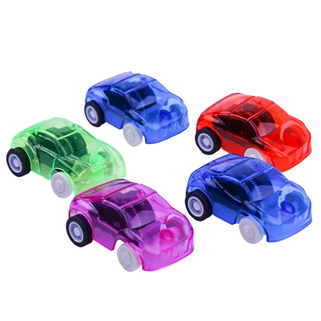 25 Pcs Jouets de Voiture en Plastique à Rétrofriction Simulation Mini Modèle de Voiture Jouets d'Apprentissage Précoce pour Enfants Jouets à Friction (Couleur Aléatoire)