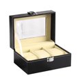 thumbnail image 1 of Pompotops 2/3/4/5/6 Slots Wrist Watches Jewelry Display Storage Organizer Leather Box Case Clearance, 1 of 1
