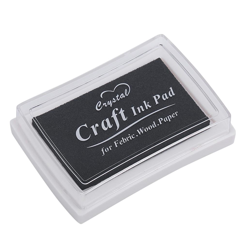 jifeng Ink Pad Stamp Pad for Paper Crafts Scrapbooking Painting Birthday Black