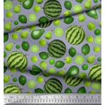 thumbnail image 3 of Soimoi Poly Georgette Fabric Pear,Lemon & Watermelon Fruits Fabric Prints by Yard 42 Inch Wide, 3 of 3