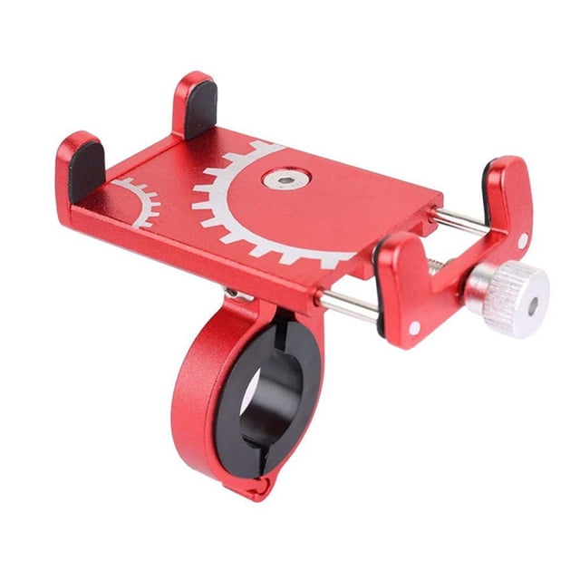 Bicycle Cycling Aluminum Alloy Phone Holder Metal Simple Design Stable Phone Bracket Adjustable 55-100mm 360 Degrees Rotation Holder
