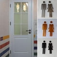 thumbnail image 3 of Lefu 1 Pair Self-adhesive Acrylic Men&Woman WC Door Sign Washroom Signage Sticker, 3 of 4