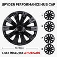 thumbnail image 3 of Hubcap Wheel Covers 16 Inch, Universal Hub Caps, R16 Wheel Rim Covers, Snap On Hubcaps for Most Cars Truck SUV, Rim Protectors Set of 4, 3 of 7