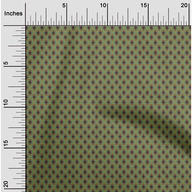 oneOone Cotton Flex Fabric Damask & Floral Block Decor Fabric Printed BTY 40 Inch Wide