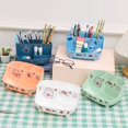 thumbnail image 2 of 1 Set Pen Holder 6 Grids Waterproof Dust-proof Anti-deformed Strong Load Bearing Rounded Corners Desktop Pen Organizer Home Supply, 2 of 8