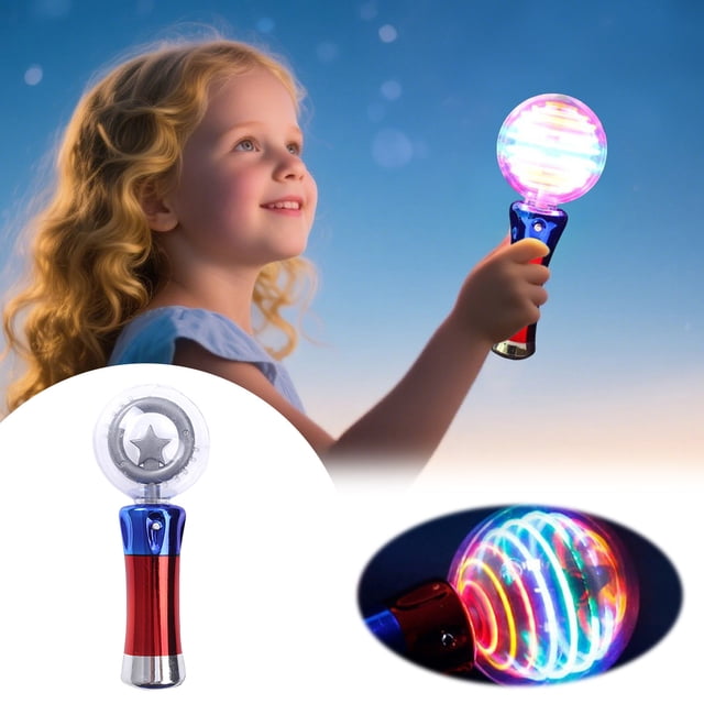 Rechargeable LED Light Up Wand Toy with Flashing Colors for Kids Party and Sensory Play