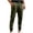 Army Green, variant on Mens Casual Pants Elastic Waist Drawstring Lightweight Trousers Solid Color Outdoor Daily Pant with Pockets White S