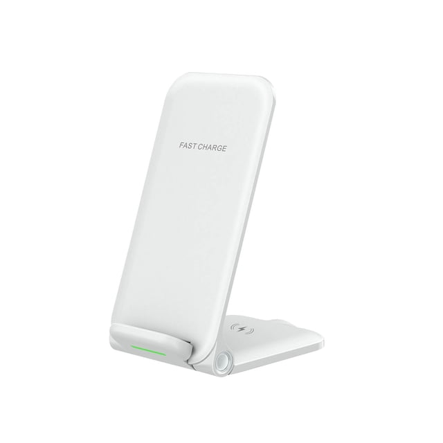 Heliisoer Multifunctional Folding Vertical Wireless Charger Suitable Phone Watch Earphone Compartment Fast Charger Pad Three-in-one